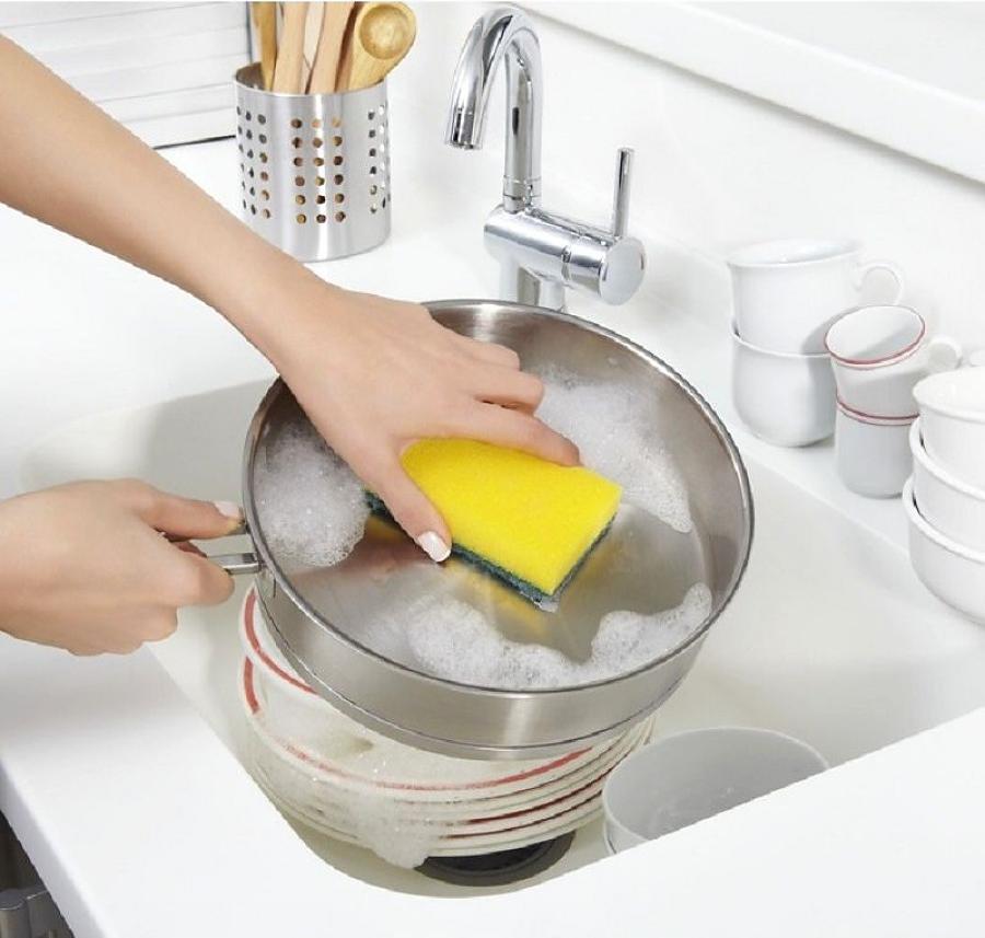 Губка для уборки помещений большая. Держатель для губки в раковину. Губка поролоновая для мытья посуды. Губки для чистки посуды из нержавеющей стали. Щетка для мытья посуды с дозатором boster , 1 шт.
