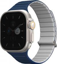 Аксессуар для цифрового аудио Uniq Ремешок для Apple Watch 49/45/44/42 mm Revix EVO с магнитными звеньями, Blue/Chalk