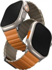 Аксессуар для цифрового аудио Uniq Ремешок Revix Premium Edition для Apple Watch 42-44-45-49 mm, цвет: Saffron Orange/Khaki