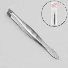 Аксессуар для макияжа Queen Fair Пинцет скошенный, узкий, 8,5 см, цвет серебристый 6900014922548