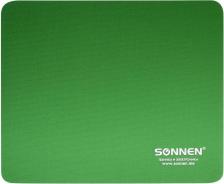 Аксессуар для мышей Sonnen Коврик для мыши "Green", резина + ткань, 220х180х3 мм, 513305