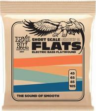 Аксессуар к муз.инструменту Ernie Ball 2801 Flatwound Group 2 Short Scale 45-105 Струны для бас-гитары