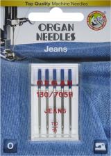 Аксессуары для швейного, вязального оборудования Organ Игла/иглы Jeans 110, синий/серебристый, 5 шт