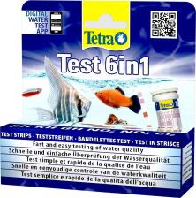 Аквариумная химия Tetra Тест TetraTest 6 в 1 GH/KH/NO2/NO3/pH/Cl полоски для пресной воды 25 шт