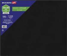 Альбом Brauberg Холст черный на МДФ, CLASSIC, 30*40см, грунтованный, 100% хлопок, мелкое зерно, 191679