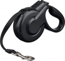 Амуниция для собак Fida Рулетка для собак Styleash черная 5 м