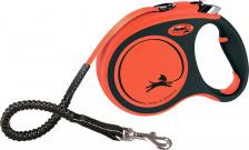 Flexi Рулетка Xtreme L (до 65 кг) 5 м лента оранжевая
