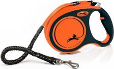 Амуниция для собак Flexi рулетка Xtreme XS (до 15 кг) лента 3 м, оранжевая