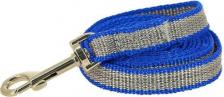 Амуниция для собак Каскад поводок для собак, капрон, усиленный, синий - ширина 20 мм, длина 2 м