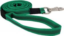 Амуниция для собак Каскад Поводок нейлон с латексной нитью двухсторонний 20мм *5м, зеленый