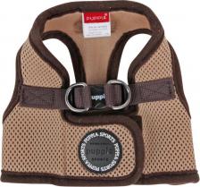 Амуниция для собак Puppia Шлейка Soft vest harness B, обхват шеи 36 см, бежевый/черный, XL