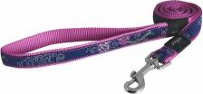 Амуниция для собак Rogz Поводок Fancy dress розовая лапка M, ширина 1,6 см, длина 1,4м 47973