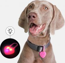 Амуниция для собак RunGo Маячок светящийся на ошейник сердечко, 6,5 см 4680368292789