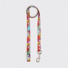 Амуниция для собак Rurri Поводок Flower Power 20мм/120см