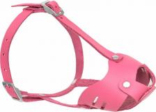 Амуниция для собак Tappi Намордник Джу, кожаный, цельнокроеный, розовый, для мелких пород собак