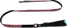 Амуниция для собак United Pets Поводок для собак Complete meм, красная зебра, 120 см, 25 м
