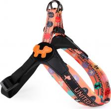 Амуниция для собак United Pets Шлейка для собак Complete me Forever, оранжевая с рисунком, 1,5 x 34-42 см