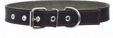 Амуниция для собак Yami-Yami Ошейник для собак брезентовый на коже, 53 - 65 см х 30 мм