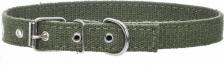 Амуниция для собак Yami-Yami Ошейник для собак брезентовый зеленый 2 слоя, обхват шеи 45-57см