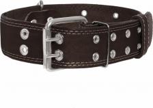 Амуниция для собак Yami-Yami Ошейник для собак повседневный, обхват шеи 68-68 см, кожа, металл, коричневый