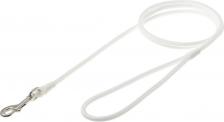 Амуниция для собак ZooOne Поводок для собак с карабином, круглый, белый, 6 мм x 130 см