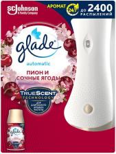 Аромат для дома Glade Освежитель воздуха автоматический Пион и сочные ягоды, 269 мл