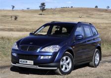 Автопринадлежность Rival Алюминиевые пороги для SsangYong Kyron 2007- Black