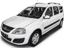 Автопринадлежность Rival Автомобильные пороги для Lada Largus универсал 2012-2021 г.в./Largus Cross универсал 2014-2021 г.в. Premium-Black