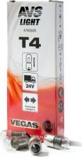 Автосвет AVS Лампа Vegas 24V. T4 (BA9S) BOX (10 шт.)