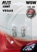 Автосвет AVS Лампа Vegas в блистере 12V. W5W (W2,1x9,5d) (2 шт.)