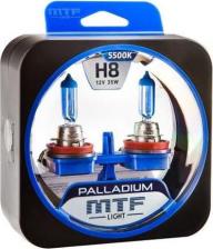 Автосвет MTF Light Галогеновые лампы Palladium 5500K H8 со специальным покрытием излучают кристально-голубой свет, предназначены для тюнинга автомобиля. Хорошо