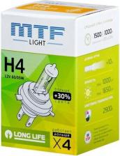 Автосвет MTF Light Лампа Standart+30% H-4 12V 60/55W 3000K (1 штука) HS1204