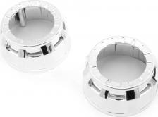 Автосвет MTF Light Маски №49S для Bi-LED линз 1.5", хром, компл. 2шт. Пластиковые хромированные.Крепятся на защелках.Предназначены для приданию модуля эстетической