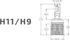Автосвет MTF Light Светодиодные лампы ALL SEASON LED H11\H9 2500lm
