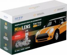 Автосвет MTF Light Светодиодные линзы серии MiniLENS H7, 12/24V, 55W, 6000K, 4000LM, к-т, компл