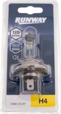 Автосвет Runway Лампа автомобильная, Н4, RW-H4-b, галоген, 12v 60/55w, блистер