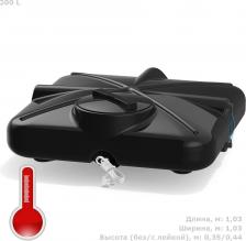 Бак Pegas Бак для душа объемом 200 литров с подогревом универсальный с крышкой. Изготовлен из высокопрочного пищевого полиэтилена. Удобная форма душевого бака