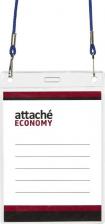 Бейдж Attache Бейдж вертикальный 138x96 мм с зажимом и синей тесьмой 4670072269764