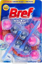 Бытовая химия Bref Туалетный блок Color Aktiv цветочная свежесть, 2х50 г