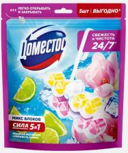 Бытовая химия Domestos Блок для унитаза Power 5 Свежесть лайма и ледяная магнолия, 5 шт