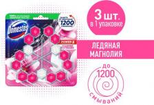Бытовая химия Domestos Power 5 Trio блок для очищения туалета, Ледяная магнолия, против известкового налета и неприятного запаха, 3X55 гр