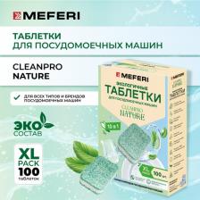 Бытовая химия Meferi Таблетки для посудомоечной машины в водорастворимой оболочке Nature 100 шт