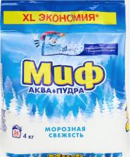 Бытовая химия Миф Стиральный порошок-автомат 4 кг, 3 в 1, "Морозная свежесть", MS-81583945