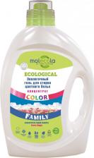 Бытовая химия Molecola Экологичный гель концентрат для стирки FAMILY COLOR, 3 л