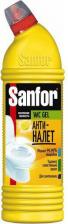 Бытовая химия Sanfor Средство для уборки туалета 1 кг, WC gel ( гель) "Лимонный фреш", 1954