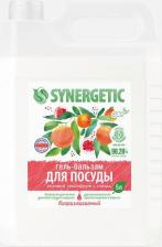 Бытовая химия Synergetic Гель-бальзам для мытья посуды Розовый грейпфрут и специи 5000 мл