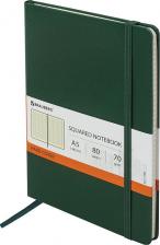 Блокнот Brauberg Блокнот А5, "Metropolis", балакрон, резинка, 80 л., зеленый, 111583