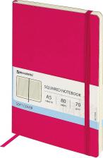 Блокнот Brauberg Блокнот А5, "Metropolis Ultra", под кожу, резинка, 80 л., розовый, 111024