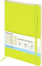 Блокнот Brauberg Блокнот А5, "Metropolis Ultra", под кожу, резинка, 80 л., салатовый, 111020