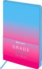 Блокнот Brauberg Ежедневник недатированный А5 138х213 мм, "Gradient", под кожу, 136 л., розовый-небесный, 114461
